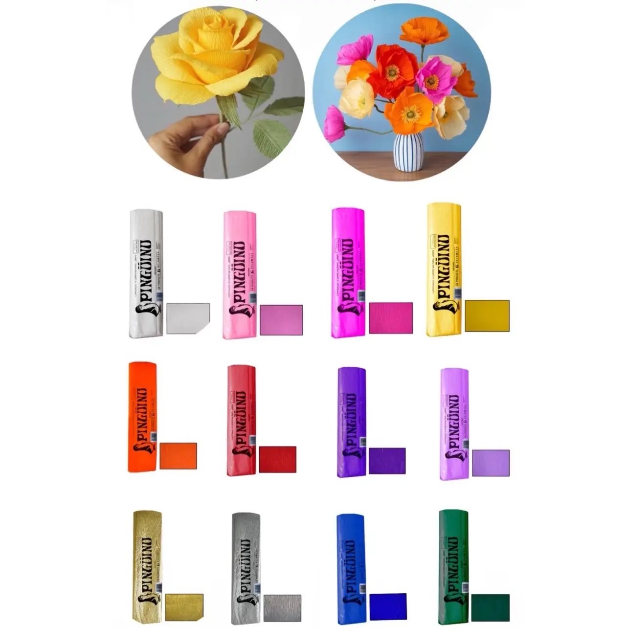 Papel Crepe Pingüino