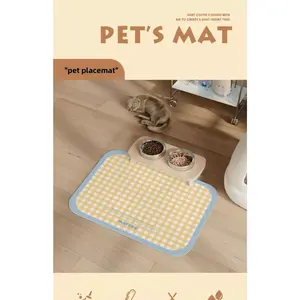 Pet placemat cat bowl mat cat dog cat eating mat pvc large non-slip waterproof leak-proof food supplies