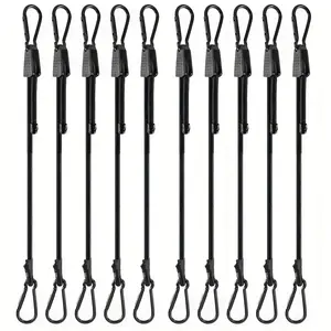 5-Pack/10-Pack Adjustable Bungee Cords with Carabiner Hooks - 39"/78"/118" Heavy Duty Elastic Straps, Superior Rubber Multi-Length Black Bungee Cords for Outdoor Camping, Bike, RV, Cargo & Holiday Securing, Bike Storage, Versatile Fastening, Durable Const