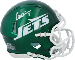 Garrett Wilson New York Jets Autographed 2024 Speed Mini Helmet - Fanatics Authentic Certified