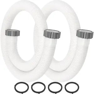 Pool Hoses for Above Ground Long Accessory Swimming Pool Replacement Hose, 2 Pack Filter Pump Hose Compatible with Pump Models