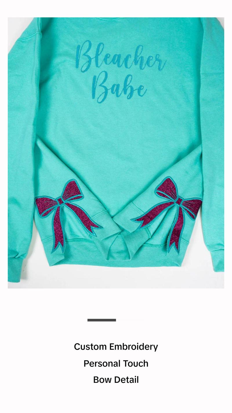 8.95 MONOGRAM FOR YOU DESIGN IT SIDE BOW SWEATSHIRT Womenswear Hoodie Crewneck Pullover Casual Tops Winter