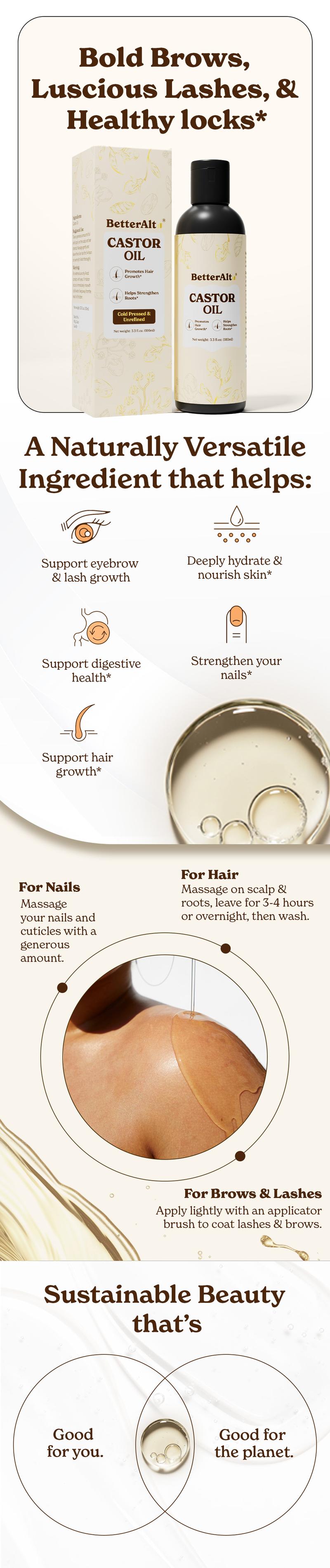 BetterAlt Castor Oil | Cold Pressed and Unrefined | 100 ml