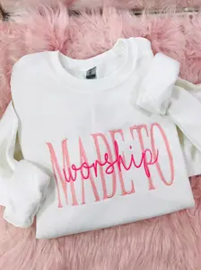 made to worship white sweatshirt