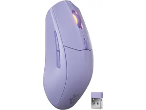 SteelSeries Rival 3 Wireless Gen 2 Gaming Mouse — 2.4GHz and Bluetooth, 18000 DPI TrueMove Air Optical Sensor, 60 Million Click Durability, Light-Weight, 100% PTFE Feet — Lavender