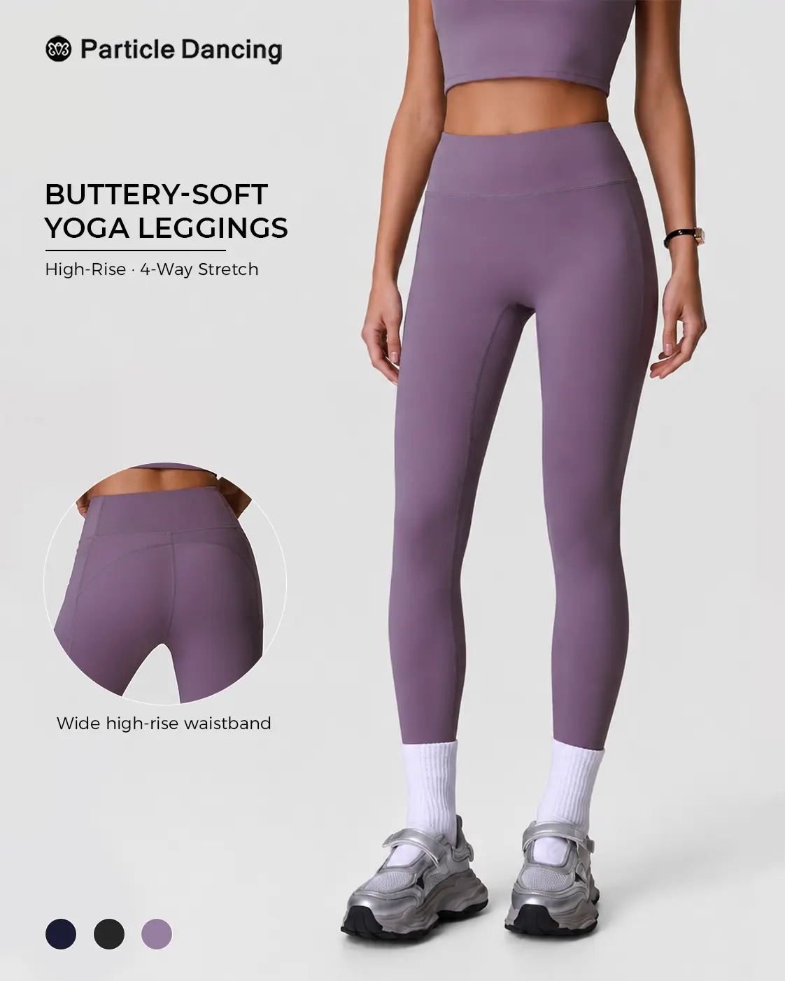 Women’s High Waist Yoga Leggings with Pockets, Soft Stretch Ankle Length Workout Pants, Sculpting Seam Leggings for Yoga, Pilates, Gym, Running & Everyday Wear