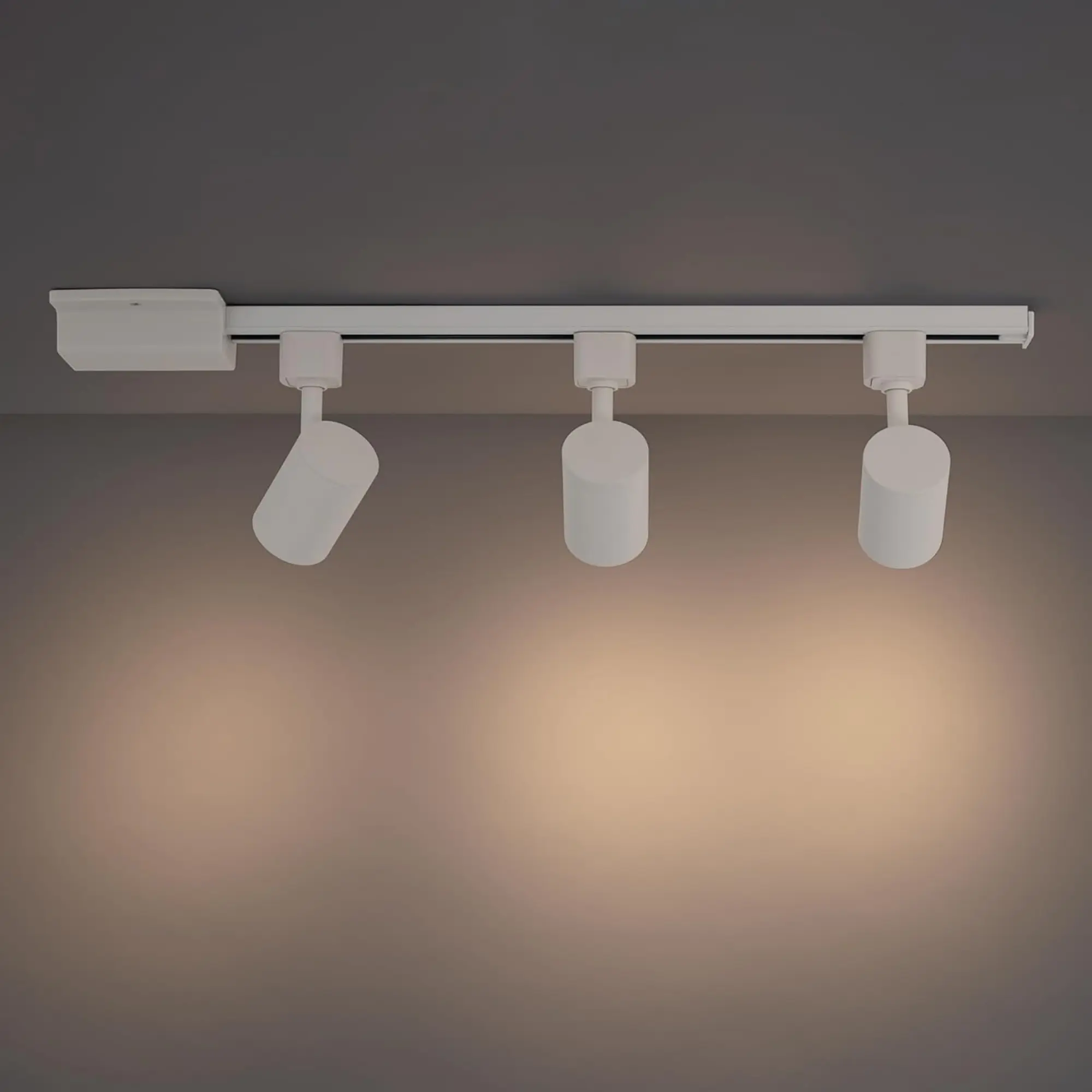 Amped 3-Light 48in Field Cuttable LED Track Lighting Kit with 3 LED Track Heads
