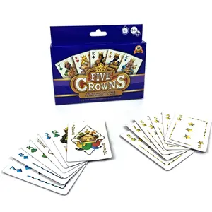 Five-Crown Poker Card Game, Fun Family Tabletop Game, Christmas Thanksgiving New Year Party Interactive Entertainment Paper Card Game, Card Deck Box