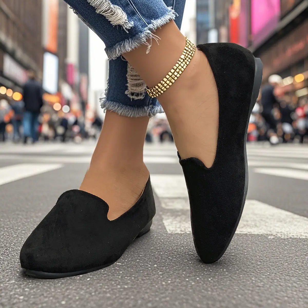 Women's Elegant Flats Comfortable Fashion Office Shoes Lightweight Walking Shoe Casual Slip-Ons for Girl Affordable Loafers Footwear