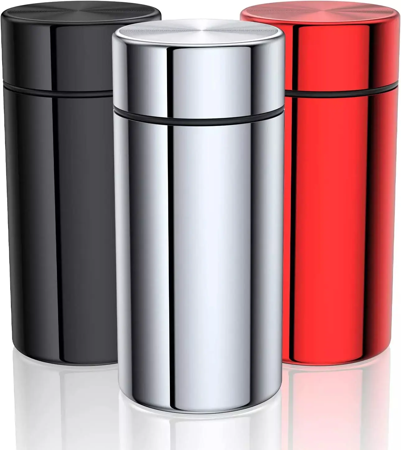 Portable Aluminum Storage Jar 3-Pack,Airtight Smell Proof Container, Metal Water Kitchen Lightweight Utensils Metallic