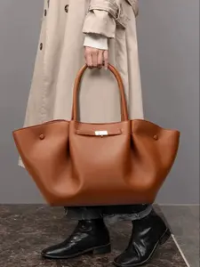 Small Wing Bag Handbag Large Capacity Tote Bag Alligator Skin Pattern Elegant Style Plain Design for All Seasons Pu Leather Handbag