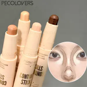 1pc Dual-Ended Concealer & Contour Stick - Sweat-Resistant Longwear, Buildable Matte Finish, 2-in-1 Spot Concealer & Shade Corrector & Contour Duo, Ideal for Destination Weddings & Formal Dinner Events - Portable Face Makeup Stick