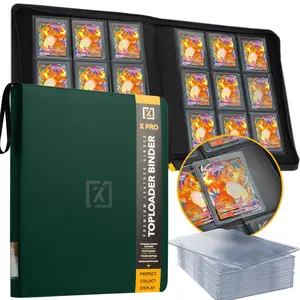 Green Toploader Binder | Holds 252 Toploaders | 20 Toploaders INCLUDED