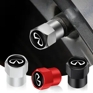 Metal Car Tire Valve Caps Wheel Dust Cover For Infiniti QX50 QX60 Q70L QX70 QX55 Q50 FX35 Q30 G37 JX35 G35 Q60 QX80 QX30 ESQ G25 G37 FX37 FX50 EX35 EX25 EX37
