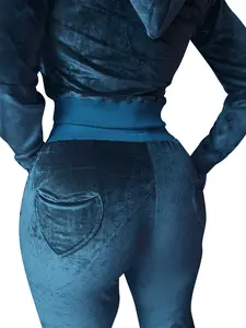 TJB Diamonte Velvet Heart set - OCEAN BLUE (FULL SET)