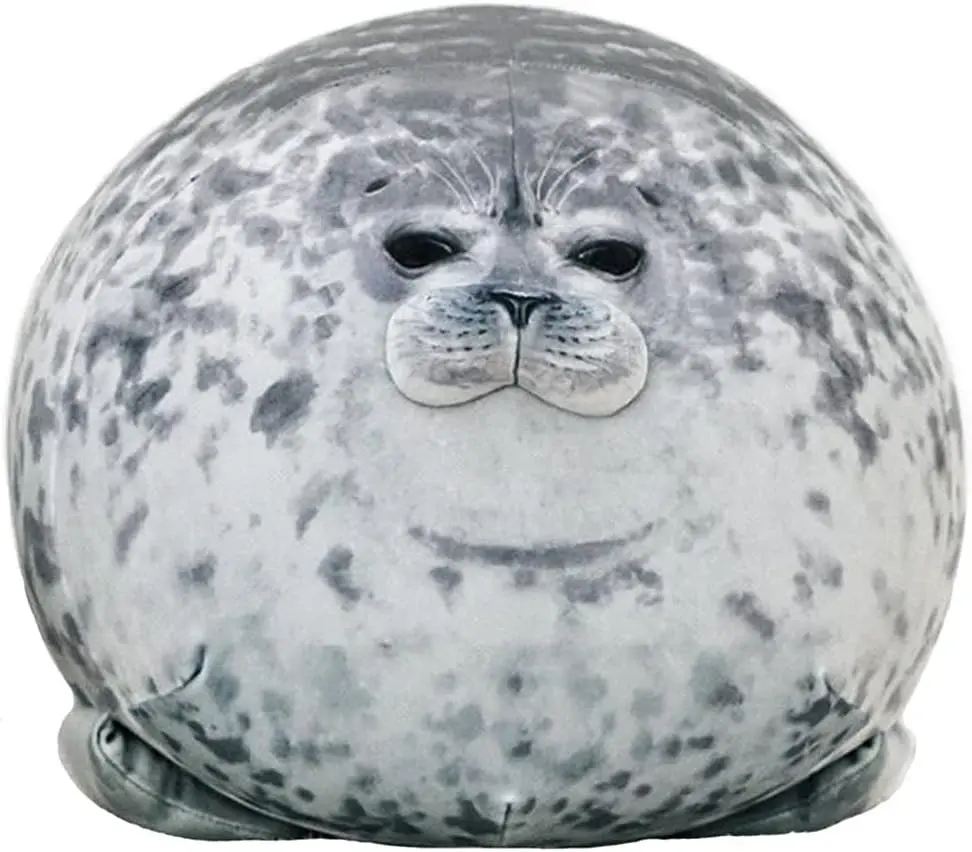 23.7 inch Large Seal Plush Pillow: Soft Stuffed Animal Toy, Chubby Blob Seal Plushie for Boys Girls, Cute Room Decor Ocean Animals Pillow for Bed Sofa, Kids Gifts for Birthday, Valentine, Christmas