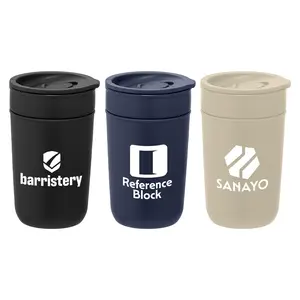 Custom Danube 12 oz. Ceramic Tumbler with Recycled Plastic Exterior & Lid