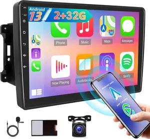 10.1" Android 13 Car Stereo for Jeep Wrangler JK 2007-2015, Wireless CarPlay & Android Auto, GPS Navigation, Bluetooth, WiFi, SWC, Backup Camera, 2+32GB