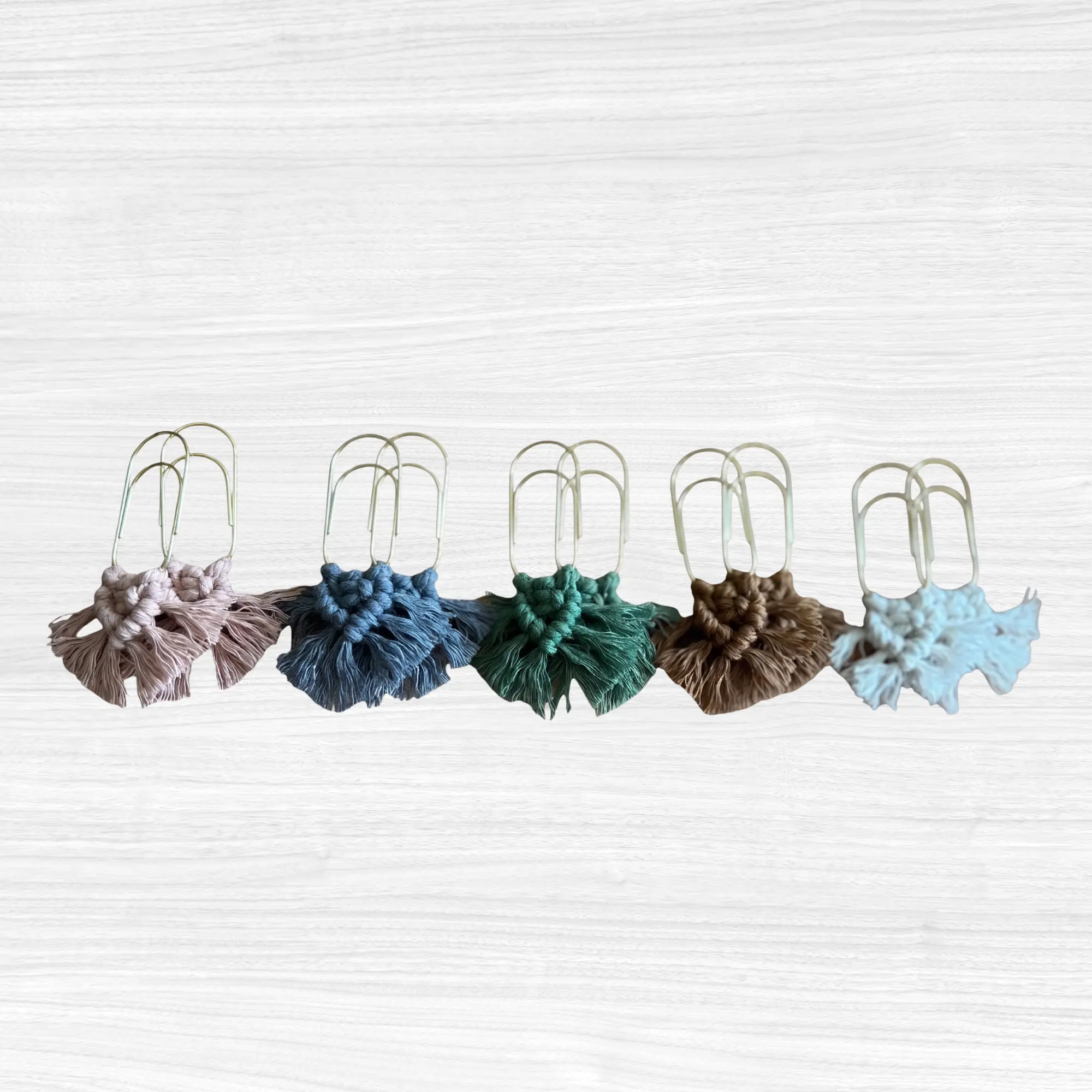 Handmade Macramé Heart Bookmark Clips (3-Pack Bundle) | Pick Your Colors