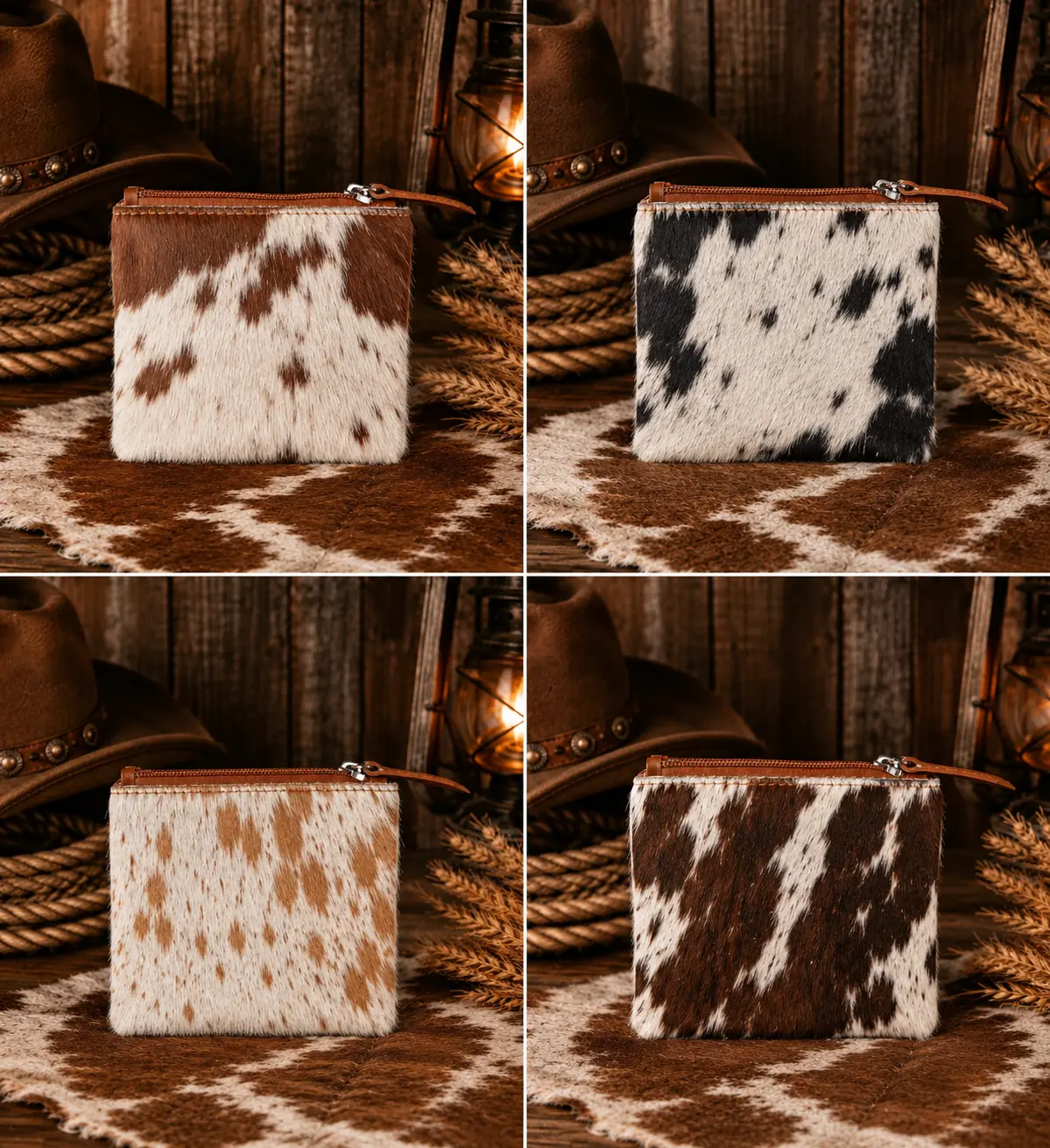 Cowgirl Cache Hair On Cowhide Pouch