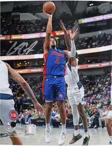 Cade Cunningham Detroit Pistons Autographed 8" x 10" Layup Vs. Dallas Mavericks Photograph - Fanatics Authentic Certified