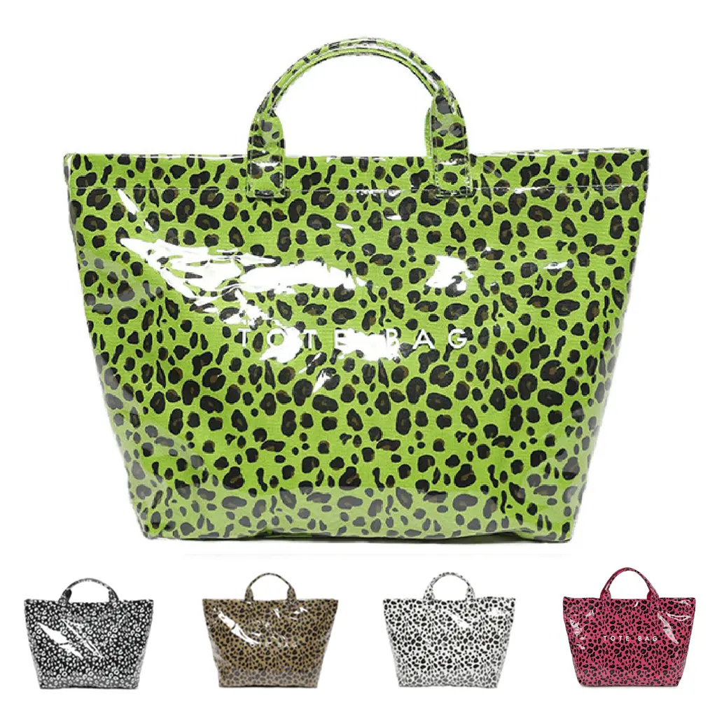 Women's PVC tote bag, Leopard print work letter-print tote, kraft paper work tote, wallet, Valentine's Day gift, Mother's Day gift