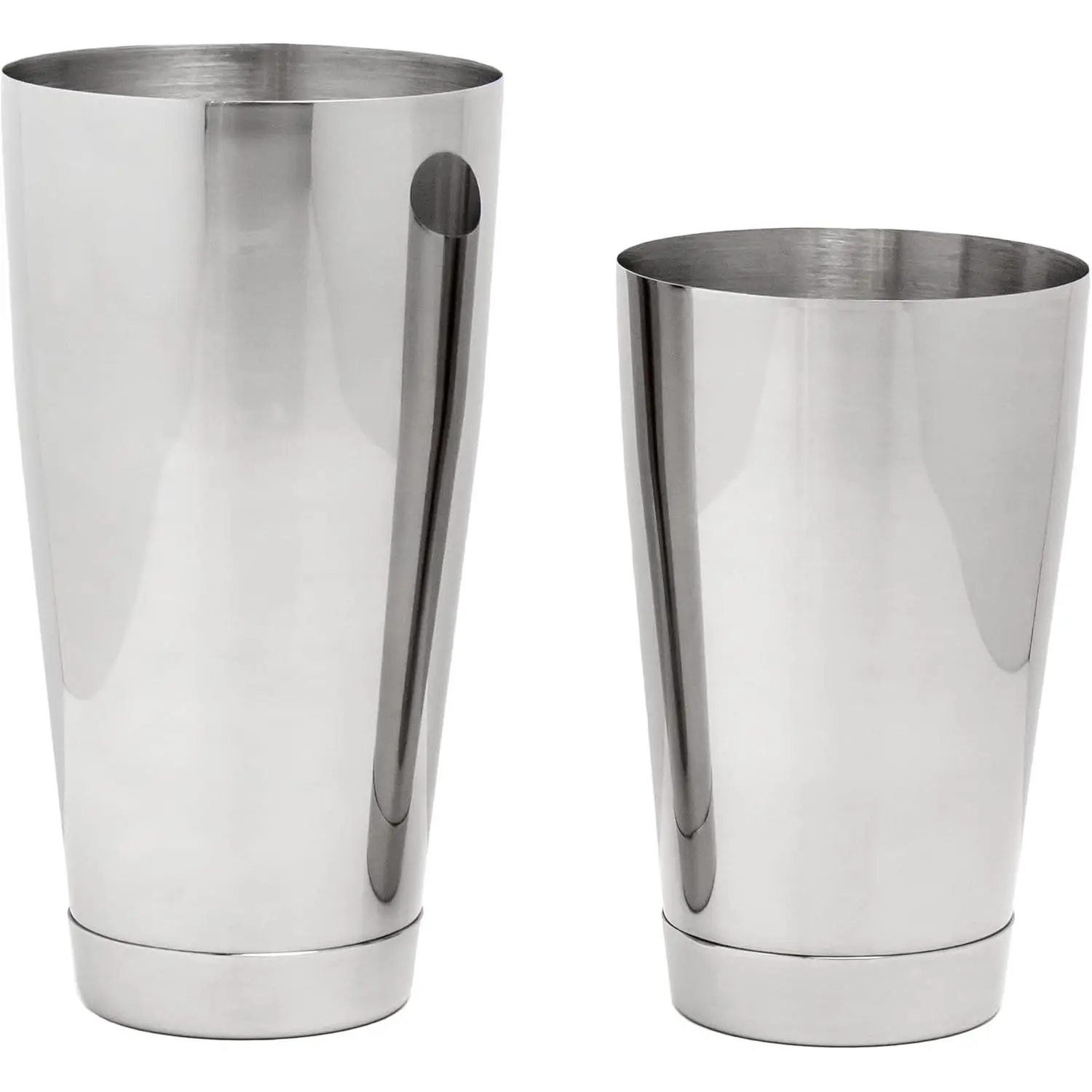 Boston Shaker Set: Two count 18oz and 28oz Weighted Stainless Steel Pressional Bender  Shaker Tins