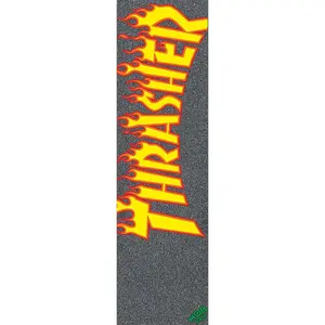 9in Thrasher Yellow and Orange Flame Sheet Mob Skateboard Grip Tape