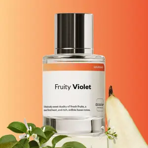 Fruity Violet, Dossier, Women Perfume, Eau de Parfum, 50ml, Peach, Cassis, Strawberry, Violet, Jasmine, White Woods, Caramel, Honey, Oakmoss