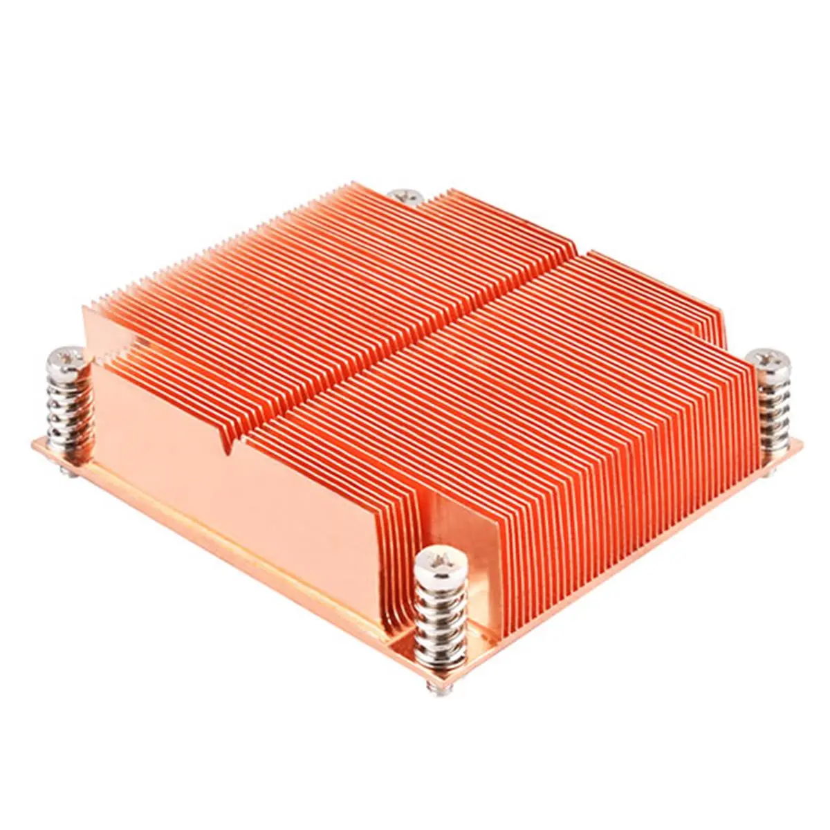 SilverStone Technologies 1U Passive CPU Cooler - Copper Fin, Spring Screw Support, LGA2011 Compatibility, 26mm Compact Form, 3.54"x1.02"x3.54" Dimensions, Heat Dissip System