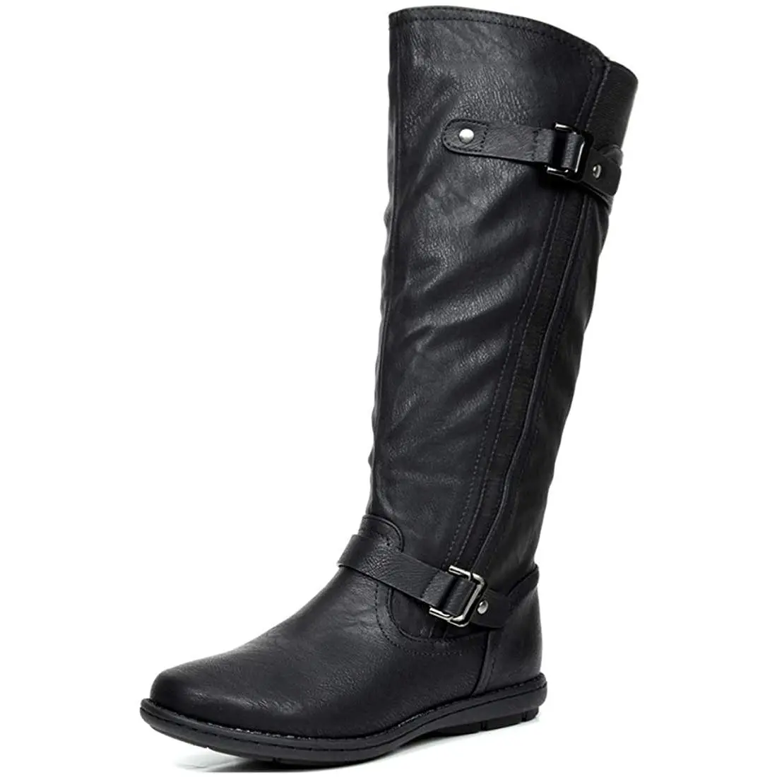 DREAM PAIRS Women's Wide Calf Knee High Platform Boots - Faux Fur-Lined Comfortable Winter Rubber Footwear, Footwear Fashion for Cold Weather, 1" Platform Lift, Side Zipper For Quick On/Off Mornings, Easy Zip On