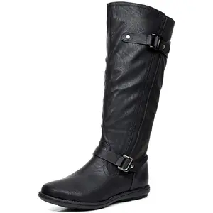 DREAM PAIRS Women's Wide Calf Knee High Boots, Fashion Faux Fur-Lined Winter Boots