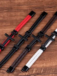 The fashionable cross magnetic buckle bracelet is suitable for daily wear, vacation and dating occasions, and is also a surprising and exquisite small gift Braided Bracelets