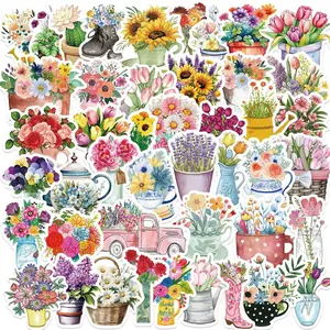 100PCS INS Flower Girl Creative Stickers - Waterproof DIY Decor for Guitar, Notebook & Luggage bulingbulingsticker Art Stickers