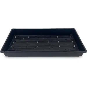 10 Plant Growing Trays (WITH Drain Holes) - 20" x 10" - Perfect Garden Seed Starter Grow Trays