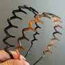 2pcs Ladies' Hair Hoop With Big Wavy Shape, Makeup Headband, Plastic Hair Hoop, Hair Accessory Halloween, Hair Accessories, Plastic Headbands