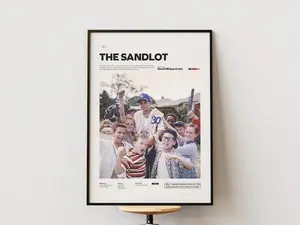 [Sale Up To 50%][No frame, Free Ship] The Sandlot Poster, Childhood Time Movie Poster, David Evans Film Print, Kids Room Decor