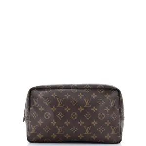 Pre-owned Louis Vuitton Canvas Coated Toiletry Bags Trousse Toiletry Pouch Monogram Canvas 28 by Rebag