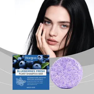 Blueberry Hair Care Shampoo Bar,Fruit Plant Extracts,Gentle Oil Control,Hydrating Volumizing,Smooth Hair,Natural Ingredients 60G/2.12OZ