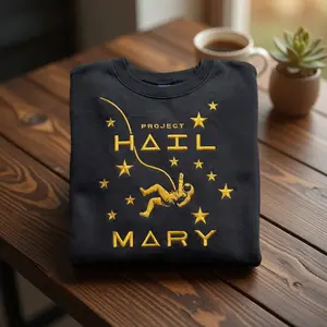 Embroidered Project Hail Mary sweatshirt, Jazz Hand Amaze Rocky Inspired Sweatshirt, Sci-Fi Book Lover, Andy Weir, Nerdy Bookish Shirt
