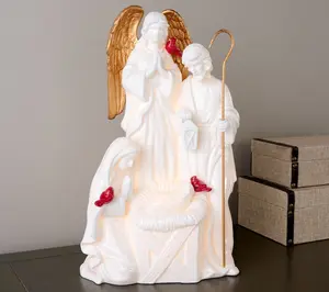 Jane x Home Reflections 17" Lit Ceramic Cardinal Nativity