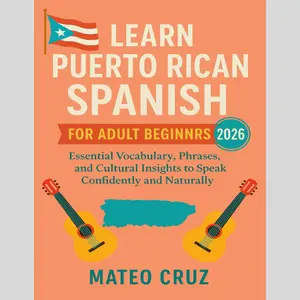 Learn Puerto Rican Spanish for Adult Beginners 2026: Essential Vocabulary, Phrases, and Cultural Insights to Speak Confidently and Naturally Paperback.