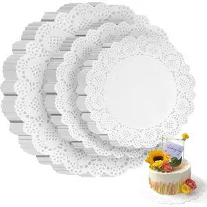 108 PCS Paper Doilies, 6.5, 8.5 and 10.5 inch Lace Doilies for Tables, Round Paper Placemats for Party Table Cakes Dessert Trays Tableware Crafts Wedding and More