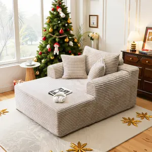 Boneless Sofa Bed Chaise Lounge Chair Indoor, Oversized Upholstered Cloud Couch, Sleeper Reading Chairs Fluffy Cloud Sofas Couches for Living Room