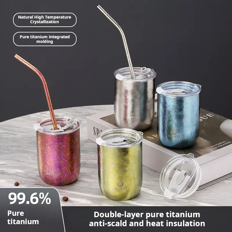 Pure Titanium Titanic Cup, Durable & Lightweight Design, Perfect Gift for Coffee Lovers, Ideal for Daily Use, High-Quality Material