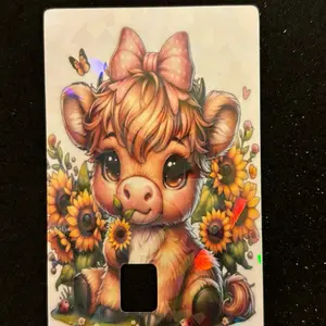 Highland Cow Credit Card Decal/ EBT