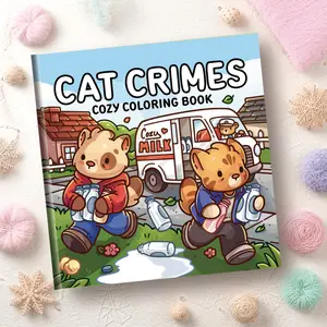 This exclusive cat detective coloring gift book features high-quality coloring paper filled with diverse cat-themed crime-solving scenes. A great artistic creation and collectible, perfect for detective enthusiasts' everyday leisure time.