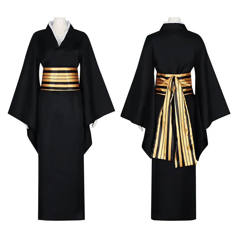 Anime Demon Slayer Nakime Cosplay Costume Wig Mask Women Kimono Uniform Clothes
