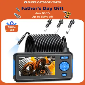 Dual Lens Endoscope Borescope Camera with 8 Adjustable LED Light 16.5ft Semi-rigid Cable, IP67 Waterproof 8.0mm Snake Camera, Multifunctional Inspection Tools for Car, Sewer, Plumbing, Home Appliance, Pipe Maintenance Man Gift tiktokshopsprin