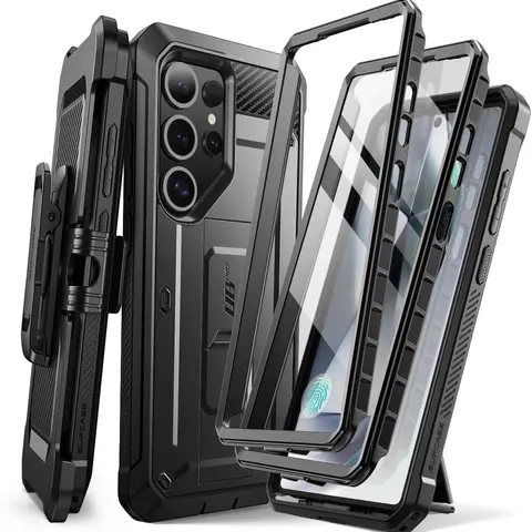 SUPCASE Customized 360-Degree Full-Body Smartphone Casing for Samsung Galaxy S25/S24 Series & S22 Ultra, Durable Protective Accessory with Detachable Integrated Stand, Belt-Clip, Screen Protector & Landscape Support